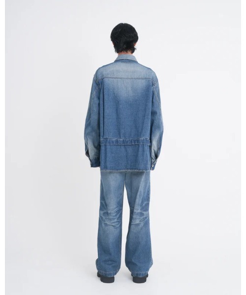 Tamme(タム)の「Tamme DOUBLE KNEE DENIM PANTS (26S0348)(デニムパンツ・メンズ・ブラック/インディゴブルー・1/2)」の13枚目の写真