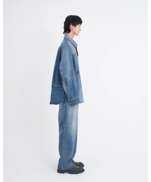 Tamme(タム)の「Tamme DOUBLE KNEE DENIM PANTS (26S0348)(デニムパンツ・メンズ・ブラック/インディゴブルー・1/2)」の14枚目の写真