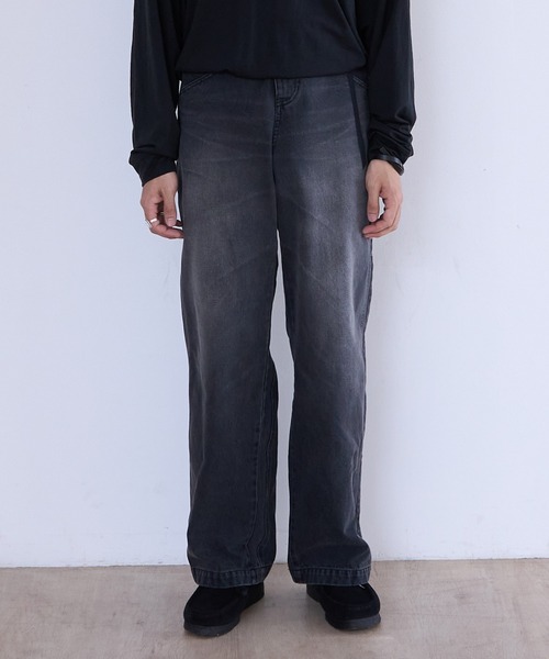 Tamme(タム)の「Tamme DOUBLE KNEE DENIM PANTS (26S0348)(デニムパンツ・メンズ・ブラック/インディゴブルー・1/2)」の18枚目の写真
