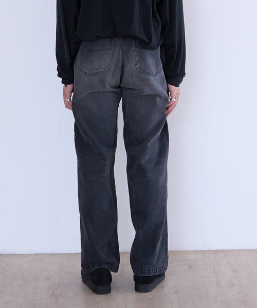 Tamme(タム)の「Tamme DOUBLE KNEE DENIM PANTS (26S0348)(デニムパンツ・メンズ・ブラック/インディゴブルー・1/2)」の20枚目の写真