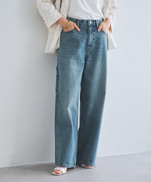 BEARDSLEY（ビアズリー）の「刺繍入りワイドデニム（その他パンツ・レディース・インディゴブルー・3/2/1/0）」の4枚目の写真