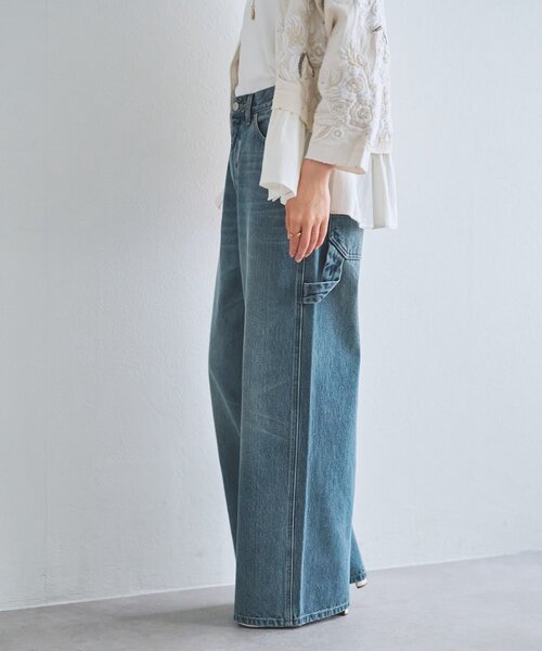 BEARDSLEY（ビアズリー）の「刺繍入りワイドデニム（その他パンツ・レディース・インディゴブルー・3/2/1/0）」の5枚目の写真