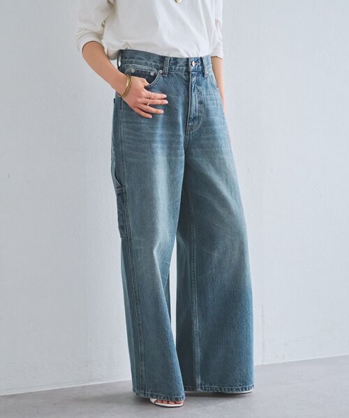 BEARDSLEY（ビアズリー）の「刺繍入りワイドデニム（その他パンツ・レディース・インディゴブルー・3/2/1/0）」の7枚目の写真