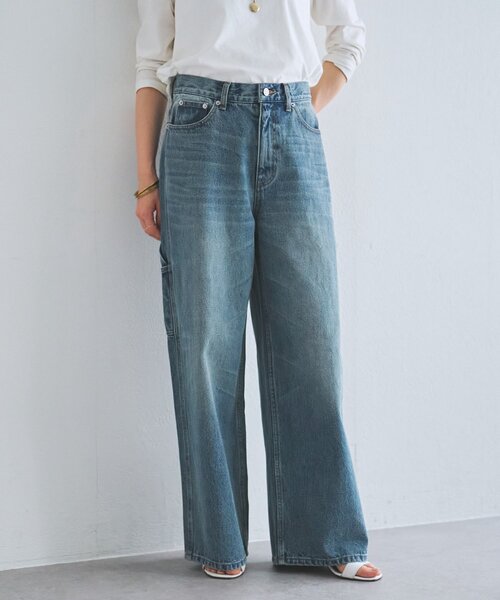 BEARDSLEY（ビアズリー）の「刺繍入りワイドデニム（その他パンツ・レディース・インディゴブルー・3/2/1/0）」の8枚目の写真