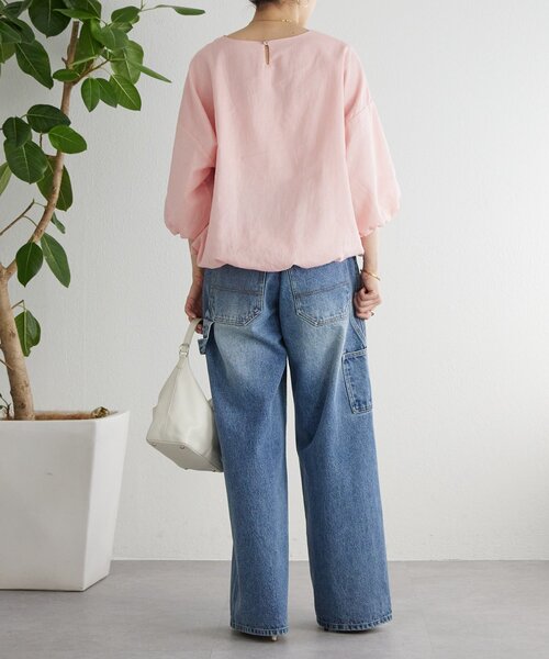 BEARDSLEY（ビアズリー）の「刺繍入りワイドデニム（その他パンツ・レディース・インディゴブルー・3/2/1/0）」の16枚目の写真