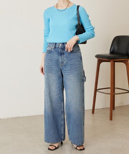 BEARDSLEY（ビアズリー）の「刺繍入りワイドデニム（その他パンツ・レディース・インディゴブルー・3/2/1/0）」の18枚目の写真