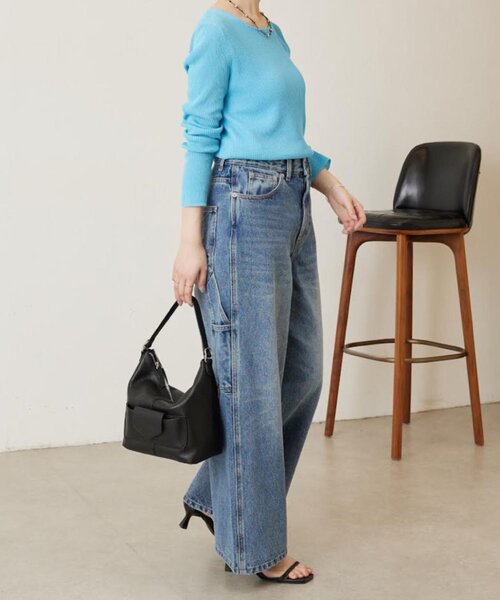 BEARDSLEY（ビアズリー）の「刺繍入りワイドデニム（その他パンツ・レディース・インディゴブルー・3/2/1/0）」の20枚目の写真