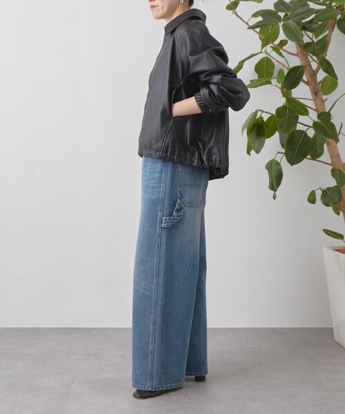 BEARDSLEY（ビアズリー）の「刺繍入りワイドデニム（その他パンツ・レディース・インディゴブルー・3/2/1/0）」の2枚目の写真