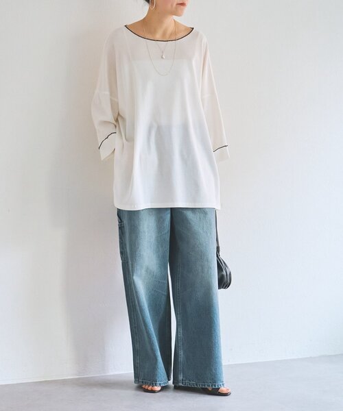 BEARDSLEY（ビアズリー）の「刺繍入りワイドデニム（その他パンツ・レディース・インディゴブルー・3/2/1/0）」の11枚目の写真