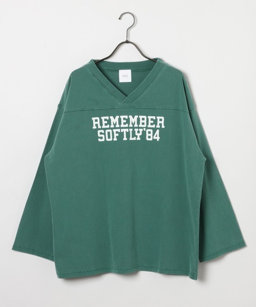 GEORGE'S（ジョージズ）の「フットボールロンＴ（Tシャツ/カットソー・レディース・オフホワイト/グリーン/ネイビー・FREE）」の7枚目の写真