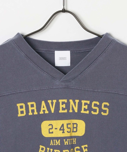 GEORGE'S（ジョージズ）の「フットボールロンＴ（Tシャツ/カットソー・レディース・オフホワイト/グリーン/ネイビー・FREE）」の10枚目の写真