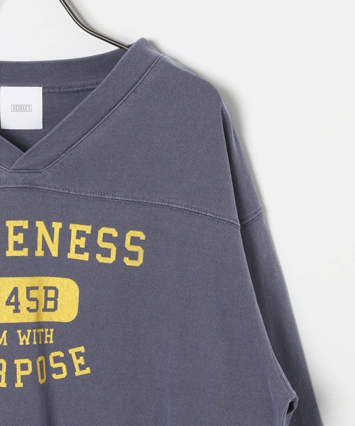 GEORGE'S（ジョージズ）の「フットボールロンＴ（Tシャツ/カットソー・レディース・オフホワイト/グリーン/ネイビー・FREE）」の11枚目の写真