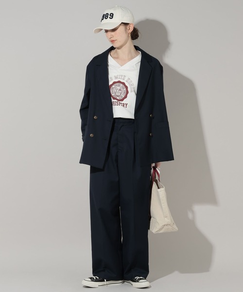 GEORGE'S（ジョージズ）の「フットボールロンＴ（Tシャツ/カットソー・レディース・オフホワイト/グリーン/ネイビー・FREE）」の20枚目の写真