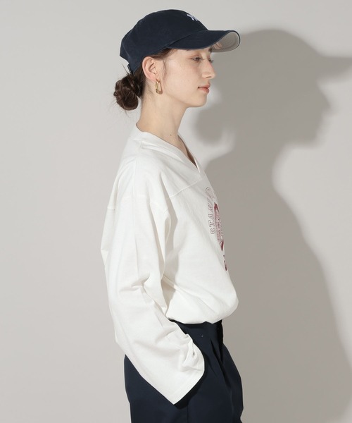 GEORGE'S（ジョージズ）の「フットボールロンＴ（Tシャツ/カットソー・レディース・オフホワイト/グリーン/ネイビー・FREE）」の22枚目の写真