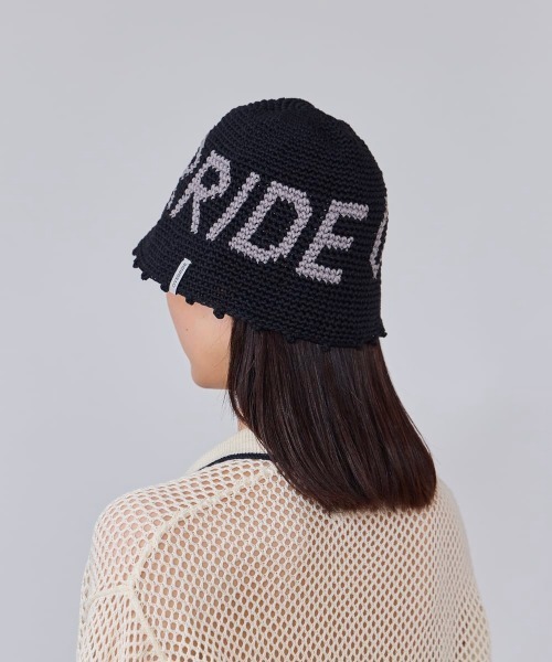 OVERRIDE（オーバーライド）の「OVERRIDE  REC CROCHET LOGO HAT SG / オーバーライド（ハット・レディース・レッド/ブラウン/ブラック・57~59cm）」の5枚目の写真