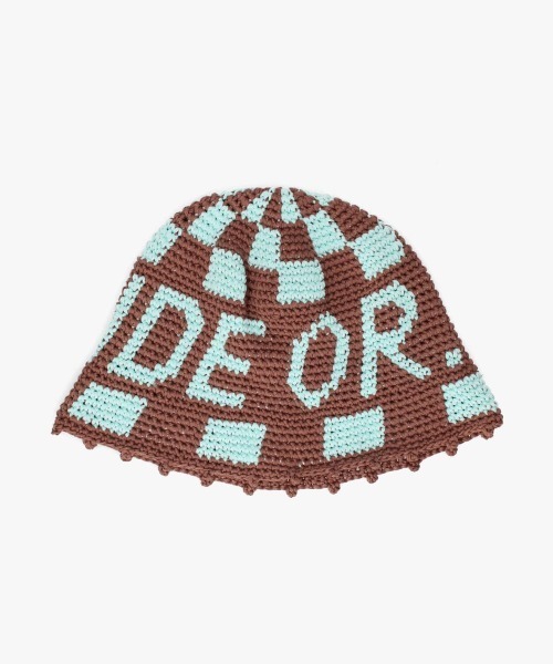 OVERRIDE（オーバーライド）の「OVERRIDE  REC CROCHET LOGO HAT SG / オーバーライド（ハット・レディース・レッド/ブラウン/ブラック・57~59cm）」の10枚目の写真