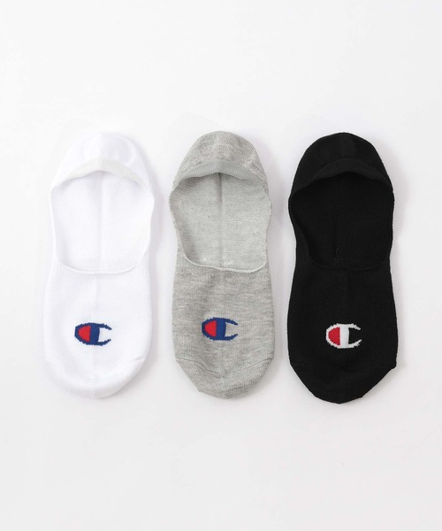 Champion（チャンピオン）の「【3足セット】Champion レディース メンズ Cマーク 消臭糸使用 アーチサポート かかと滑り止め付き カバーソックス 92897502（ソックス/靴下・メンズ・ブラック/その他3/その他2・L/M/S）」の2枚目の写真