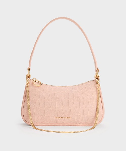 CHARLES & KEITH（チャールズ & キース）の「Elspeth エルズペス ショルダーバッグ（ショルダーバッグ・レディース・チョコ/ピンク・S）」の2枚目の写真