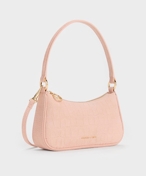 CHARLES & KEITH（チャールズ & キース）の「Elspeth エルズペス ショルダーバッグ（ショルダーバッグ・レディース・チョコ/ピンク・S）」の5枚目の写真