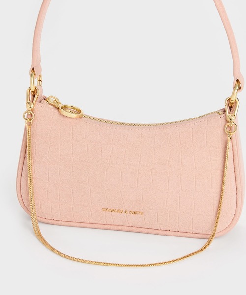 CHARLES & KEITH（チャールズ & キース）の「Elspeth エルズペス ショルダーバッグ（ショルダーバッグ・レディース・チョコ/ピンク・S）」の7枚目の写真