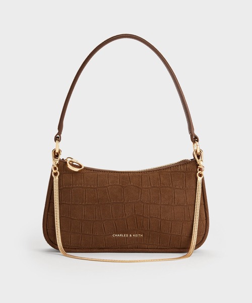 CHARLES & KEITH（チャールズ & キース）の「Elspeth エルズペス ショルダーバッグ（ショルダーバッグ・レディース・チョコ/ピンク・S）」の9枚目の写真