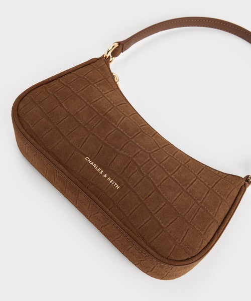 CHARLES & KEITH（チャールズ & キース）の「Elspeth エルズペス ショルダーバッグ（ショルダーバッグ・レディース・チョコ/ピンク・S）」の12枚目の写真