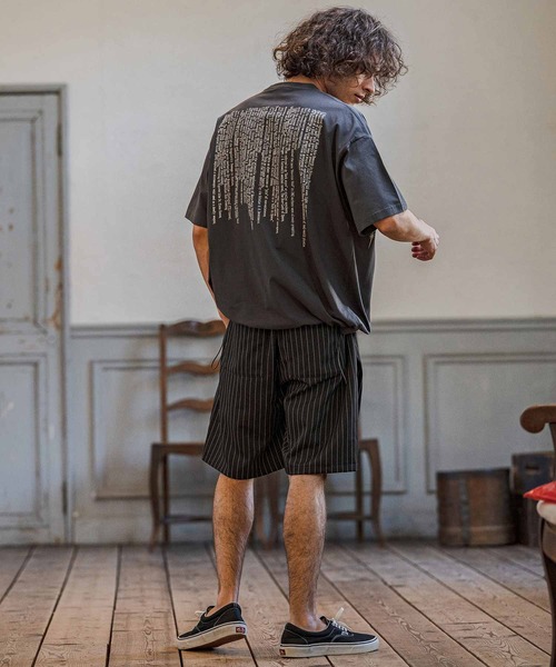 CAMBIO(カンビオ)の「mp14669-Classic Pinstripe Short Pants ショートパンツ(S60426cmb)(その他パンツ・メンズ・ダークカーキ/ライトグレー/ブラック/グレイッシュベージュ・S/M/L)」の10枚目の写真