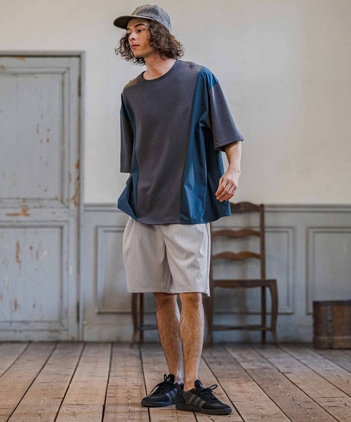 CAMBIO(カンビオ)の「mp14669-Classic Pinstripe Short Pants ショートパンツ(S60426cmb)(その他パンツ・メンズ・ダークカーキ/ライトグレー/ブラック/グレイッシュベージュ・S/M/L)」の16枚目の写真