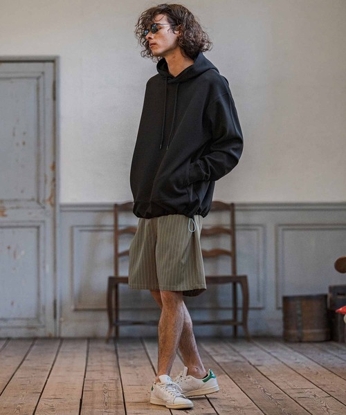 CAMBIO(カンビオ)の「mp14669-Classic Pinstripe Short Pants ショートパンツ(S60426cmb)(その他パンツ・メンズ・ダークカーキ/ライトグレー/ブラック/グレイッシュベージュ・S/M/L)」の20枚目の写真