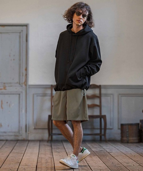 CAMBIO(カンビオ)の「mp14669-Classic Pinstripe Short Pants ショートパンツ(S60426cmb)(その他パンツ・メンズ・ダークカーキ/ライトグレー/ブラック/グレイッシュベージュ・S/M/L)」の21枚目の写真