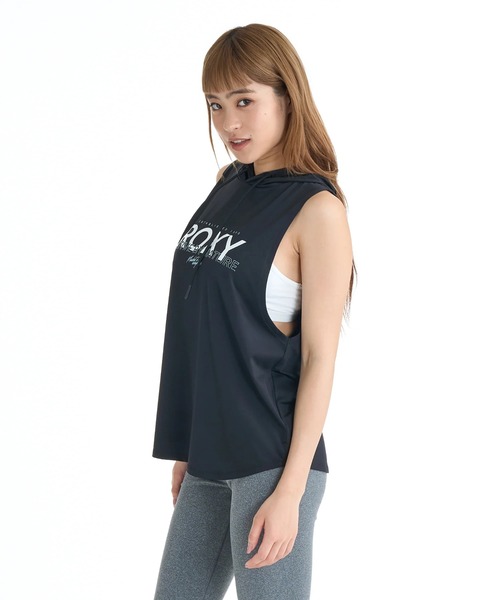 ROXY（ロキシー）の「ROXY ウィメンズ FITNESS MOVE ON その他トップス 【2026年春夏モデル】/ロキシーフード付きUVカット速乾ノースリーブ（タンクトップ・レディース・ブラック/グリーン/ホワイト・SMALL/MEDIUM/LARGE）」の10枚目の写真