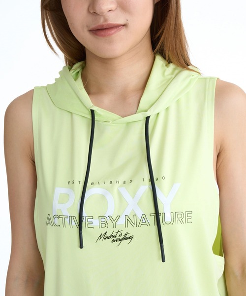 ROXY（ロキシー）の「ROXY ウィメンズ FITNESS MOVE ON その他トップス 【2026年春夏モデル】/ロキシーフード付きUVカット速乾ノースリーブ（タンクトップ・レディース・ブラック/グリーン/ホワイト・SMALL/MEDIUM/LARGE）」の5枚目の写真