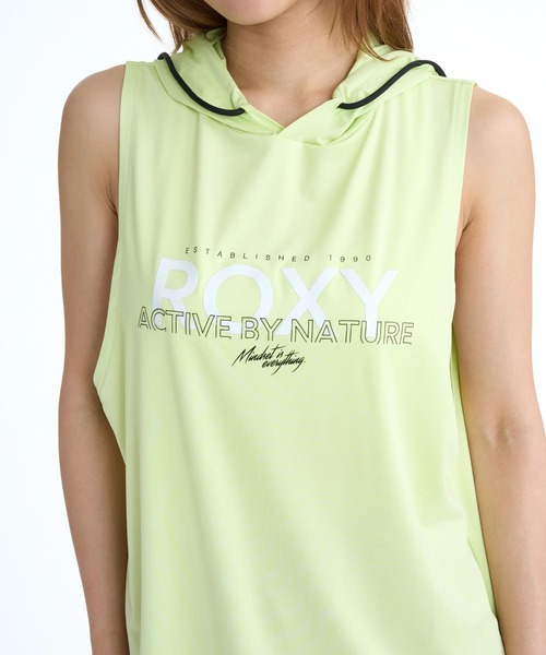 ROXY（ロキシー）の「ROXY ウィメンズ FITNESS MOVE ON その他トップス 【2026年春夏モデル】/ロキシーフード付きUVカット速乾ノースリーブ（タンクトップ・レディース・ブラック/グリーン/ホワイト・SMALL/MEDIUM/LARGE）」の14枚目の写真