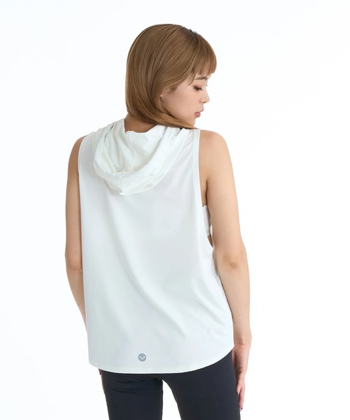 ROXY（ロキシー）の「ROXY ウィメンズ FITNESS MOVE ON その他トップス 【2026年春夏モデル】/ロキシーフード付きUVカット速乾ノースリーブ（タンクトップ・レディース・ブラック/グリーン/ホワイト・SMALL/MEDIUM/LARGE）」の13枚目の写真