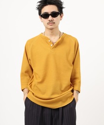 JEMORGAN ワッフル7分袖ヘンリー