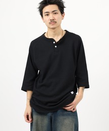 JEMORGAN ワッフル７分袖ヘンリー