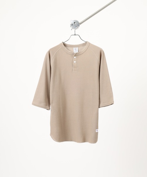JEMORGAN(ジェーイーモーガン)の「JEMORGAN ワッフル7分袖ヘンリー(Tシャツ/カットソー・メンズ・ホワイト/ナチュラル/杢グレー/モカ/マスタード/ブラック/ネイビー・S/M/L/XL)」の10枚目の写真