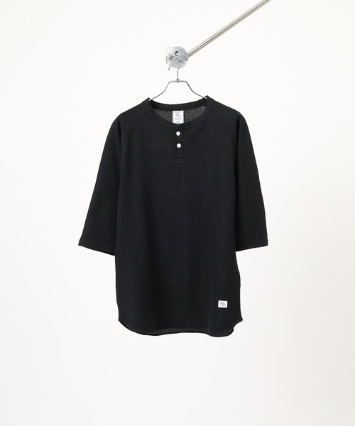 JEMORGAN(ジェーイーモーガン)の「JEMORGAN ワッフル7分袖ヘンリー(Tシャツ/カットソー・メンズ・ホワイト/ナチュラル/杢グレー/モカ/マスタード/ブラック/ネイビー・S/M/L/XL)」の9枚目の写真