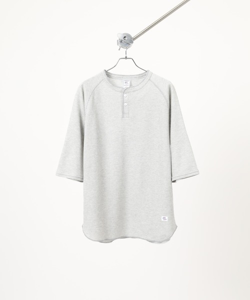 JEMORGAN(ジェーイーモーガン)の「JEMORGAN ワッフル7分袖ヘンリー(Tシャツ/カットソー・メンズ・ホワイト/ナチュラル/杢グレー/モカ/マスタード/ブラック/ネイビー・S/M/L/XL)」の14枚目の写真