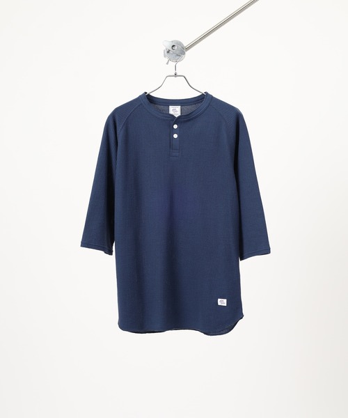 JEMORGAN(ジェーイーモーガン)の「JEMORGAN ワッフル7分袖ヘンリー(Tシャツ/カットソー・メンズ・ホワイト/ナチュラル/杢グレー/モカ/マスタード/ブラック/ネイビー・S/M/L/XL)」の12枚目の写真