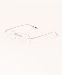 Revo. | リムレス スクエア型 メガネ クリアレンズ 伊達メガネ フチなしメガネ(メガネ)