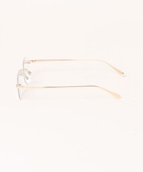 Revo.(レボ)の「リムレス スクエア型 メガネ クリアレンズ 伊達メガネ フチなしメガネ(メガネ・メンズ・ゴールド/シルバー・FREE)」の3枚目の写真