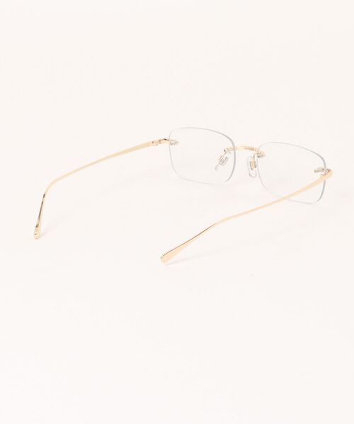 Revo.(レボ)の「リムレス スクエア型 メガネ クリアレンズ 伊達メガネ フチなしメガネ(メガネ・メンズ・ゴールド/シルバー・FREE)」の4枚目の写真