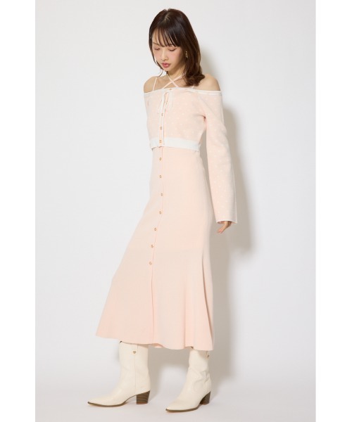 rienda(リエンダ)の「リボンカーデセットマーメイドニットワンピース 春服(ワンピース・レディース・ピンク/ブラック・FREE)」の12枚目の写真