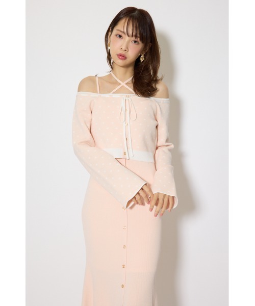 rienda(リエンダ)の「リボンカーデセットマーメイドニットワンピース 春服(ワンピース・レディース・ピンク/ブラック・FREE)」の14枚目の写真