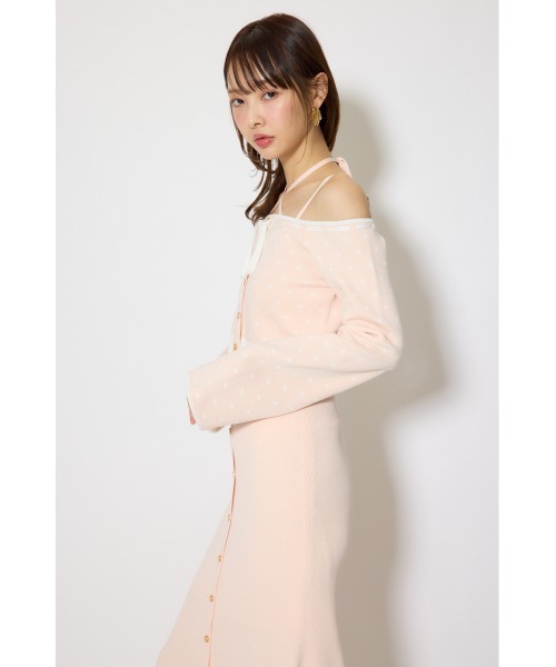 rienda(リエンダ)の「リボンカーデセットマーメイドニットワンピース 春服(ワンピース・レディース・ピンク/ブラック・FREE)」の15枚目の写真