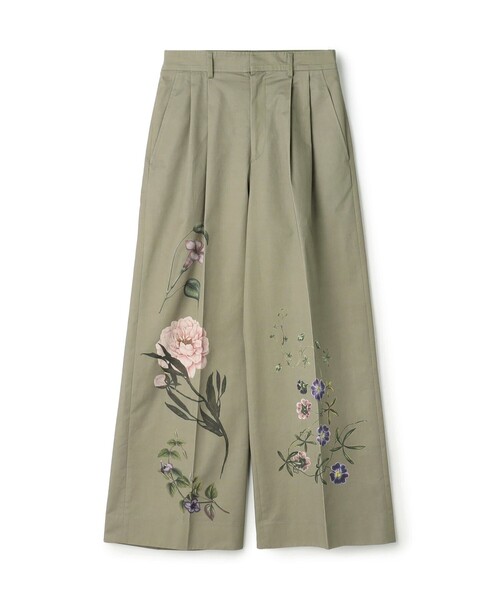 caban（キャバン）の「シルクツイル BLOOMIN' ART プリントパンツ