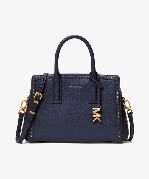 MICHAEL KORS(マイケルコース)の「LAILA スタッズレザー サッチェル スモール(ハンドバッグ・レディース・ブルー系・FREE)」の1枚目の写真