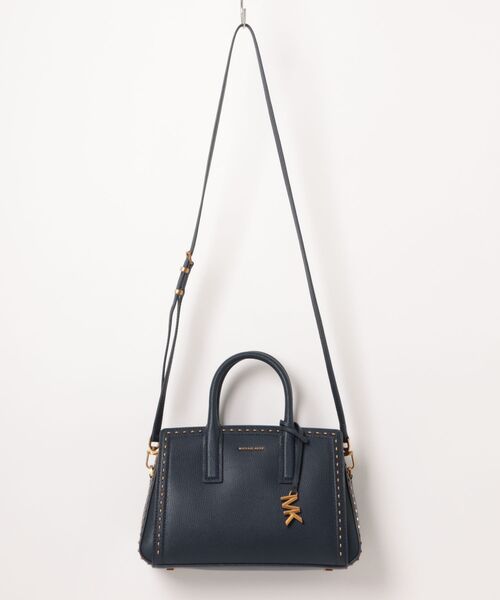 MICHAEL KORS(マイケルコース)の「LAILA スタッズレザー サッチェル スモール(ハンドバッグ・レディース・ブルー系・FREE)」の4枚目の写真