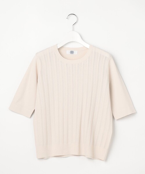 J.PRESS Ladies(J.プレス レディス)の「【アンサンブル着用可】Rayon Elite Stretch クルーネック ニット(ニット/セーター・レディース・ベージュ系/サックスブルー系/ネイビー系/ピンク系・SMALL)」の15枚目の写真